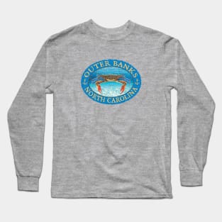 Outer Banks, North Carolina, Swimming Blue Crab Long Sleeve T-Shirt